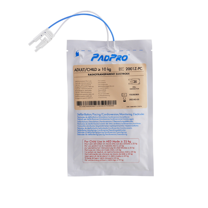 Eletrodo PadPro Adulto/ Pediátrico >/= 10kg Conector Zoll - ConMed